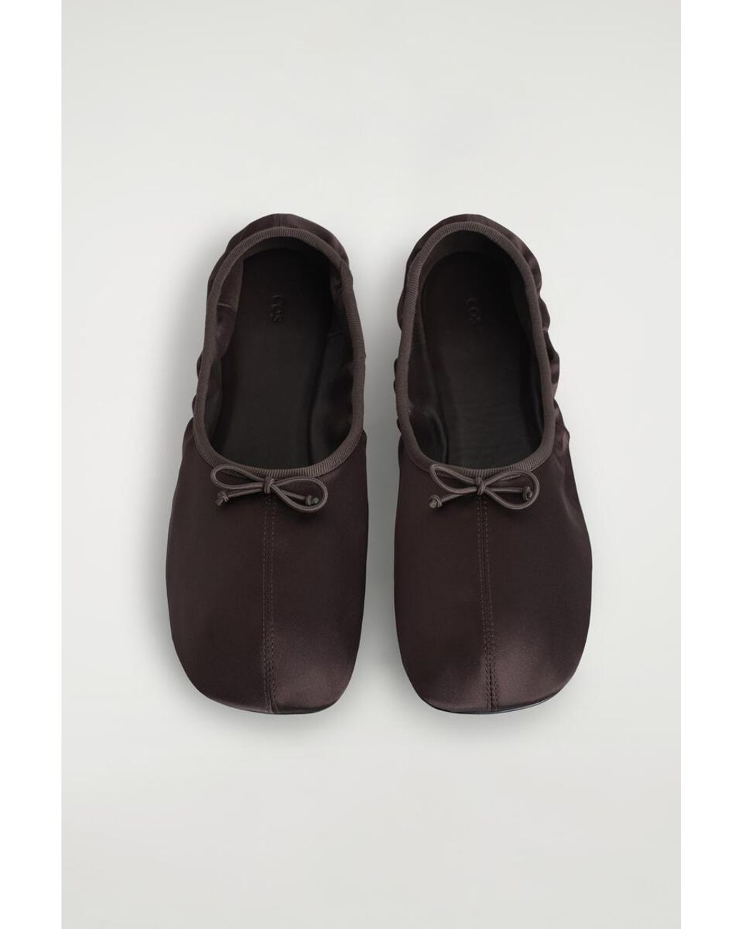 COS White Satin Ballet Flats