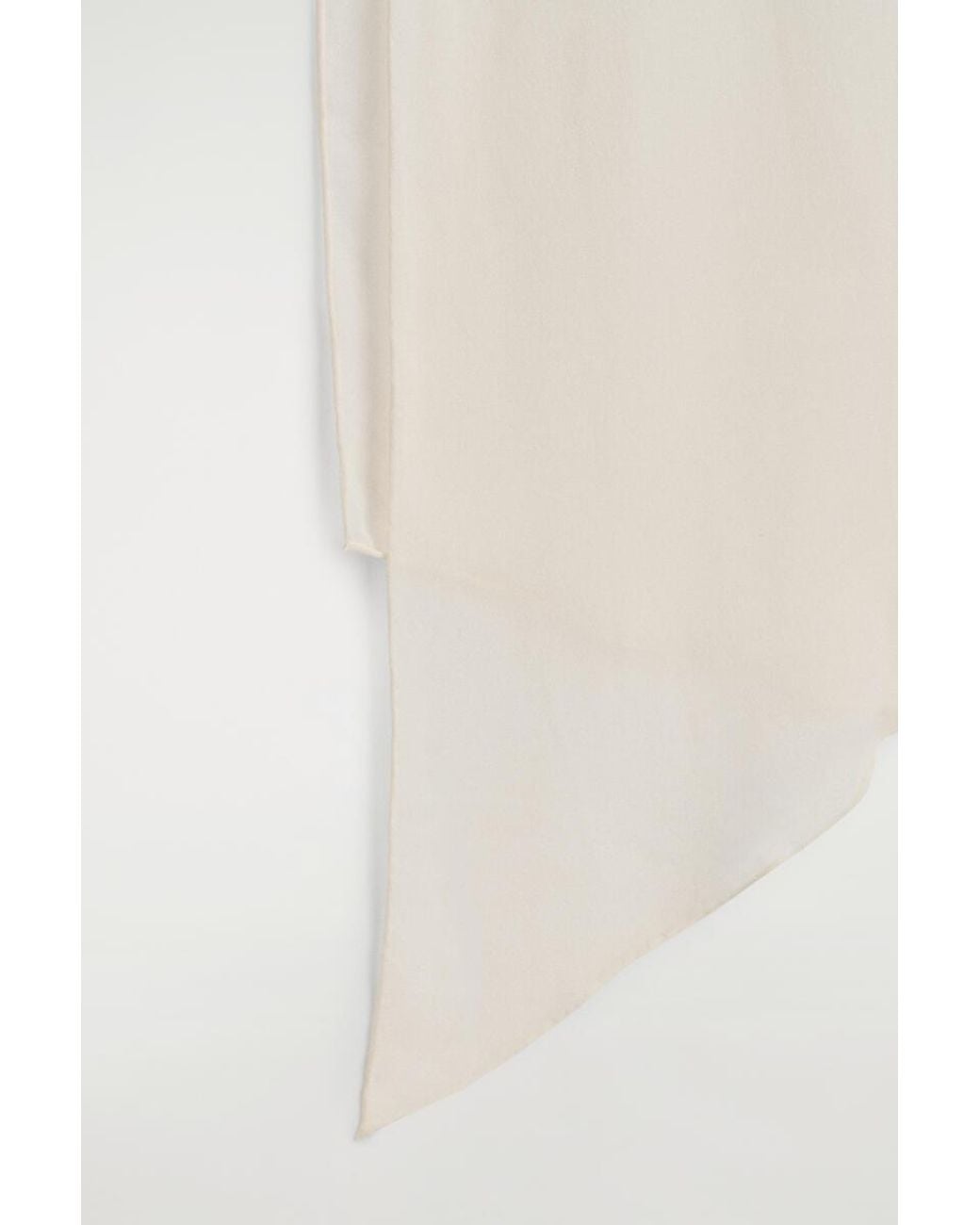 COS White Slim Sheer Silk Scarf