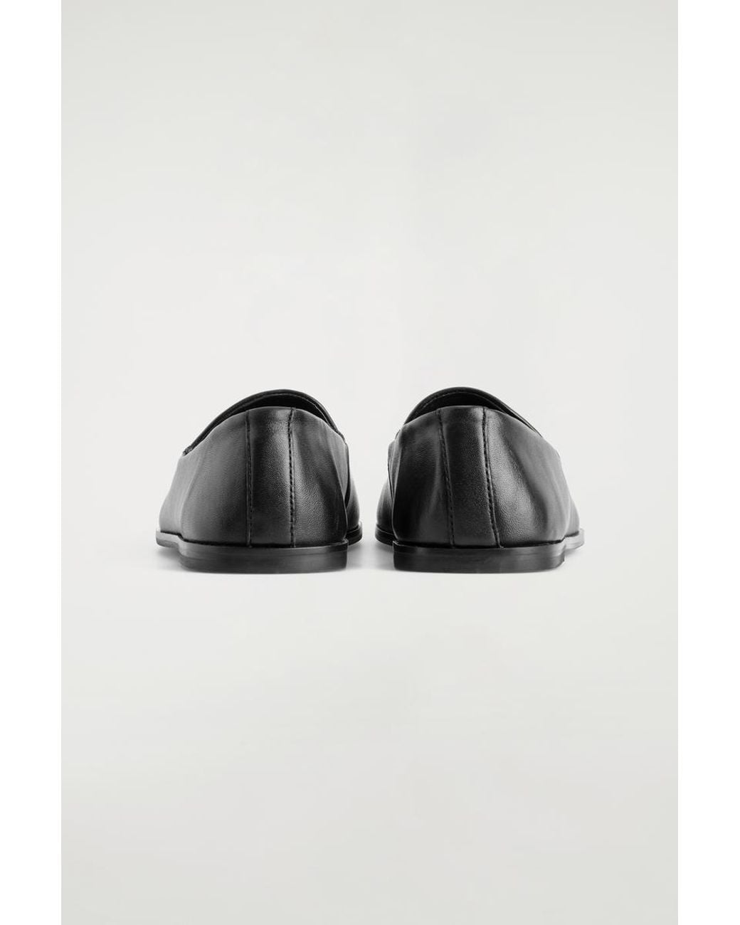 COS Black Classic Leather Loafers