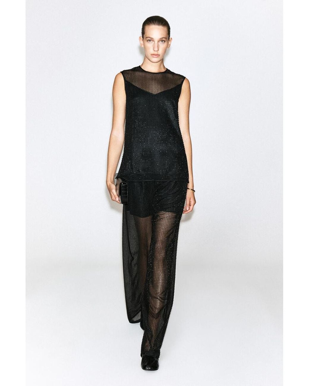 COS Black Strickoberteil Mit Perlen