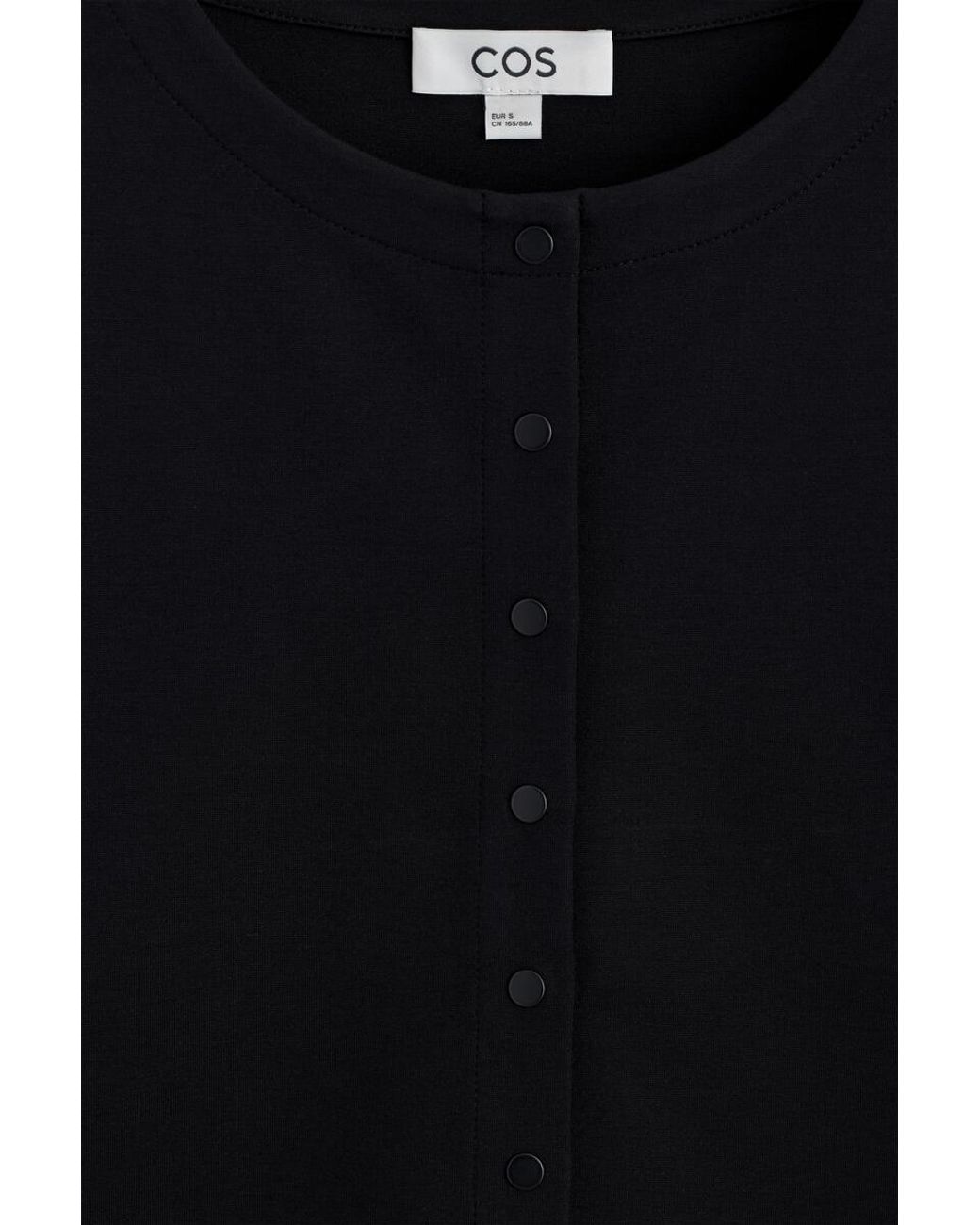 COS Black Minimal Jersey Cardigan