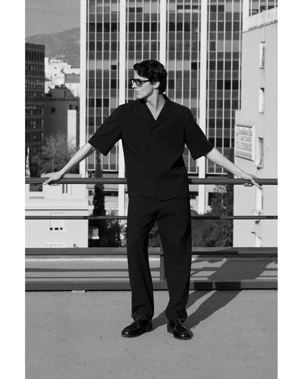 COS Brown Seersucker Resort Shirt for men