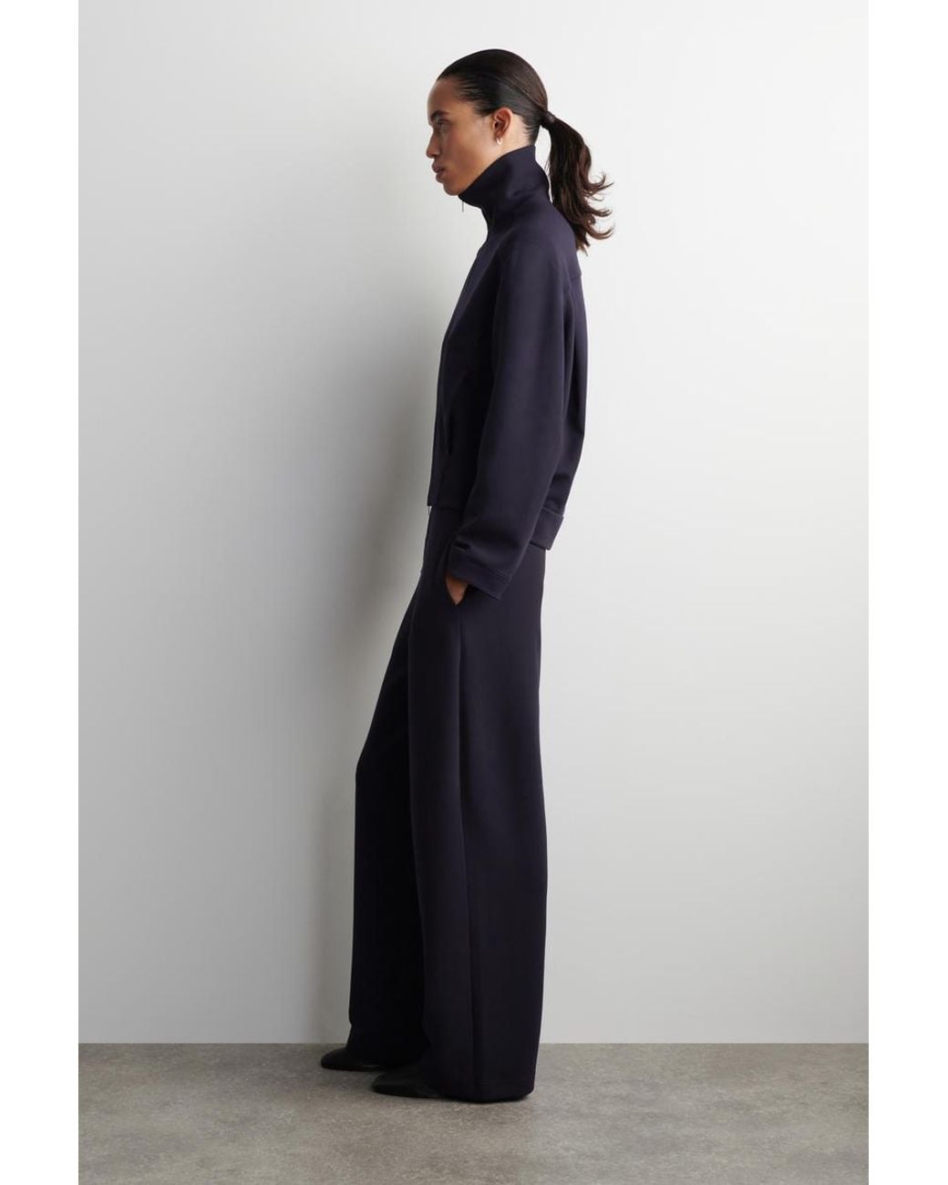 COS Blue Scuba Barrel-Leg Joggers
