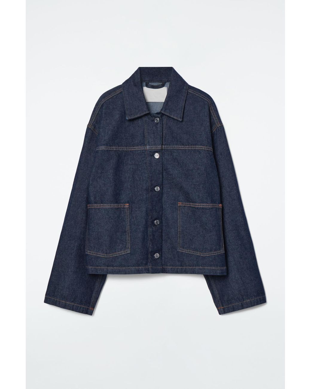 COS Raw Denim Jacket in Blue | Lyst