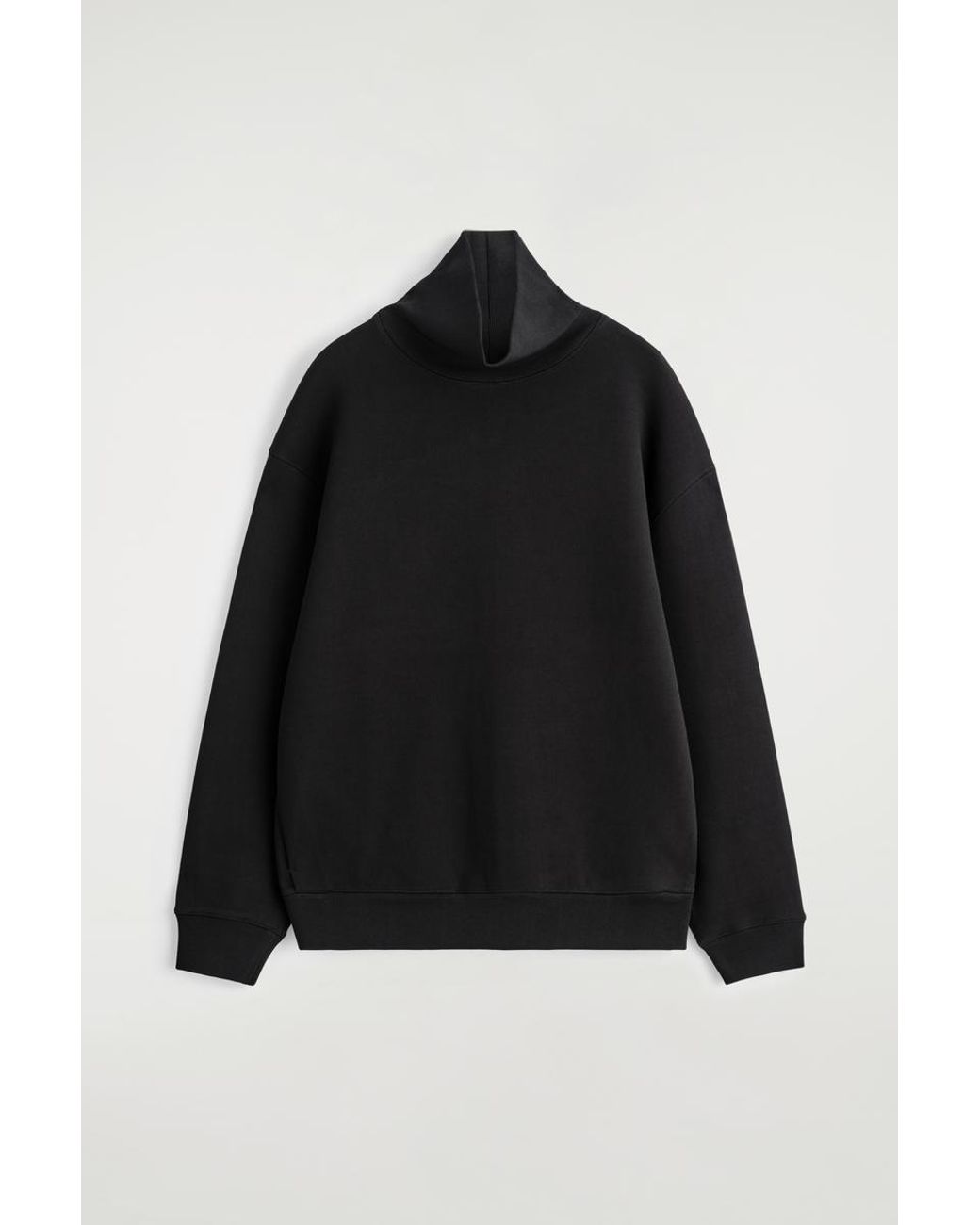COS Scuba Mock-Neck Sweatshirt in Black for Men | Lyst UK