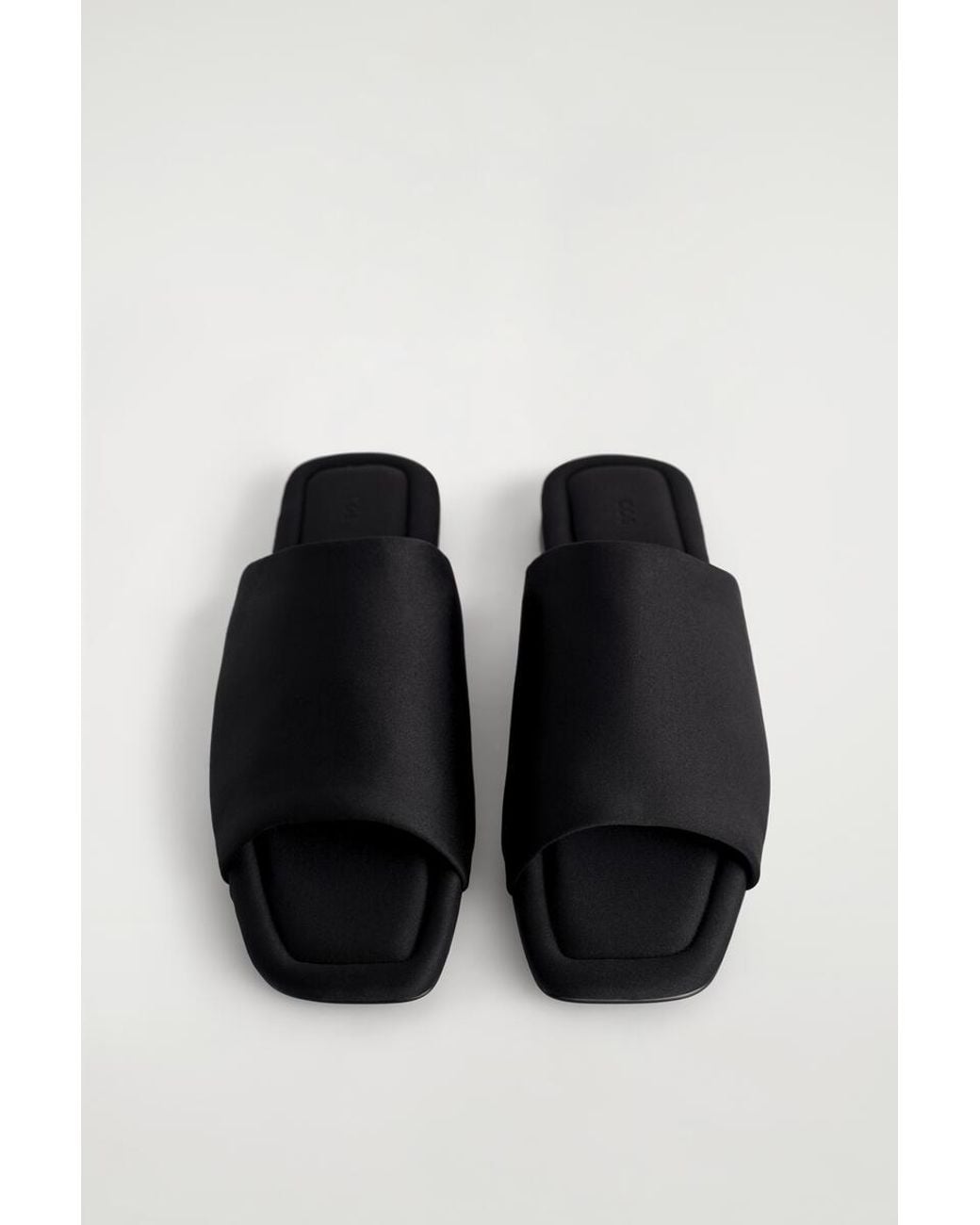 COS Black Scuba Square-Toe Mules