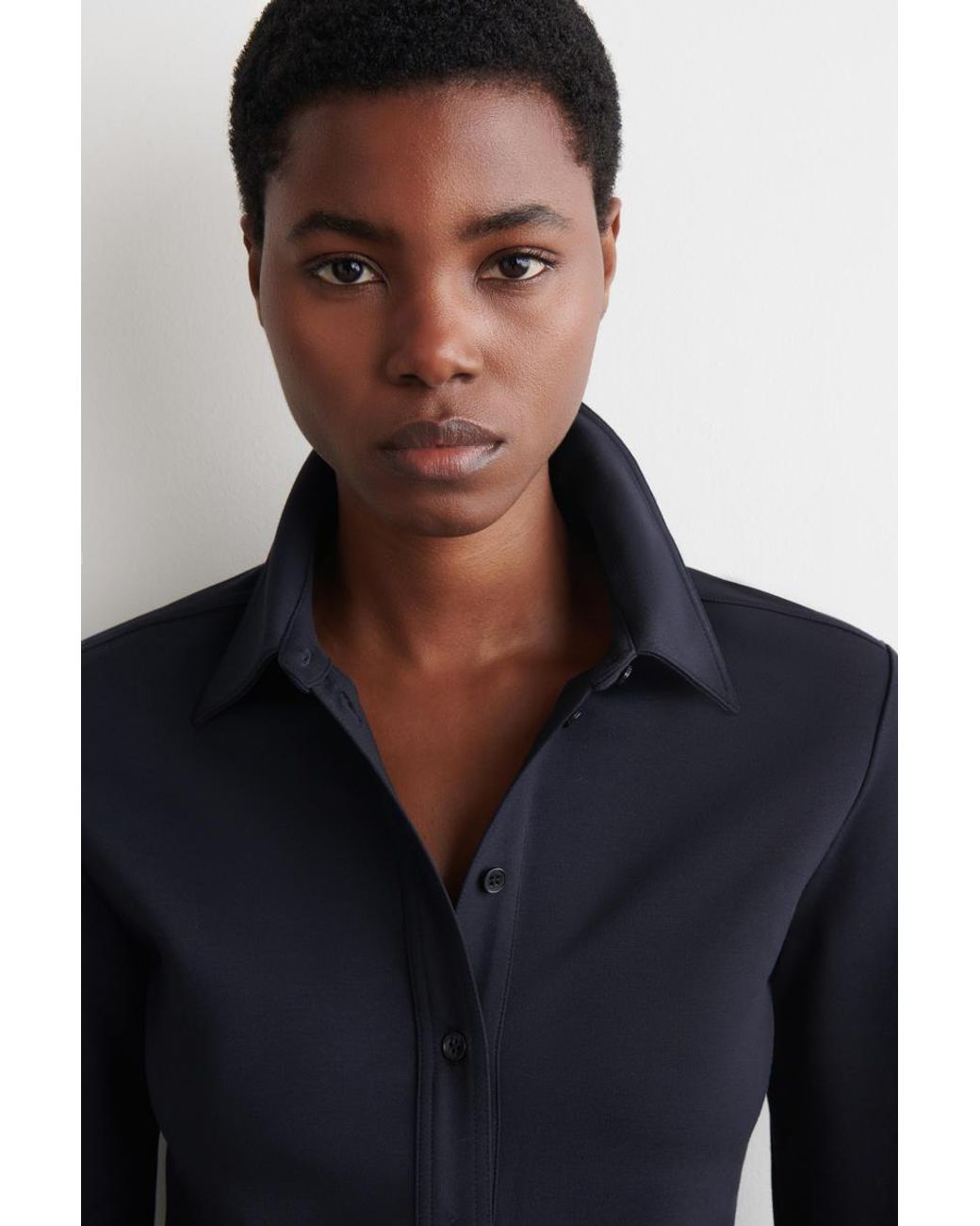 COS Blue Jersey Shirt