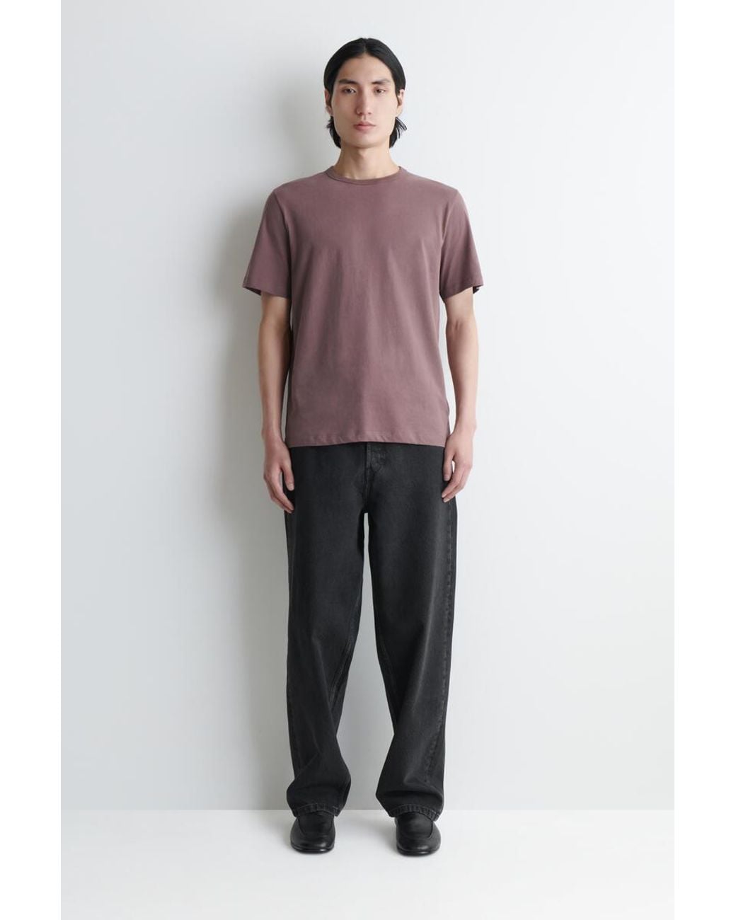 COS Purple Brushed-Cotton Shirt for men