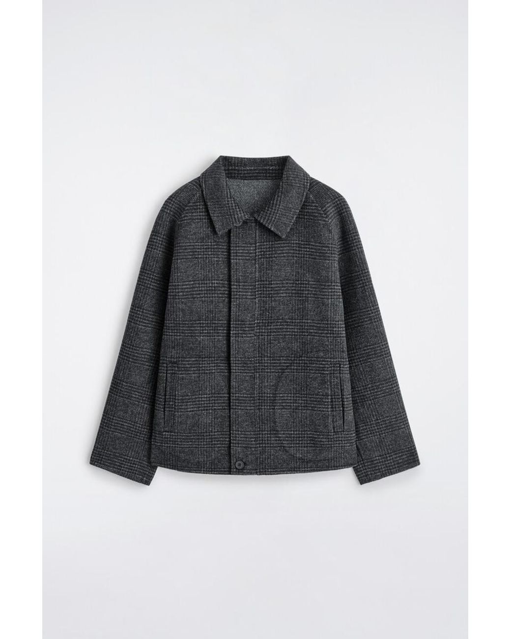 COS Black Reversible Checked Herringbone Wool Jacket for men