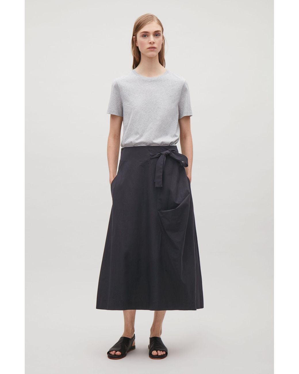 cos a line contrast skirt dress COS A-Line Contrast Skirt Dress