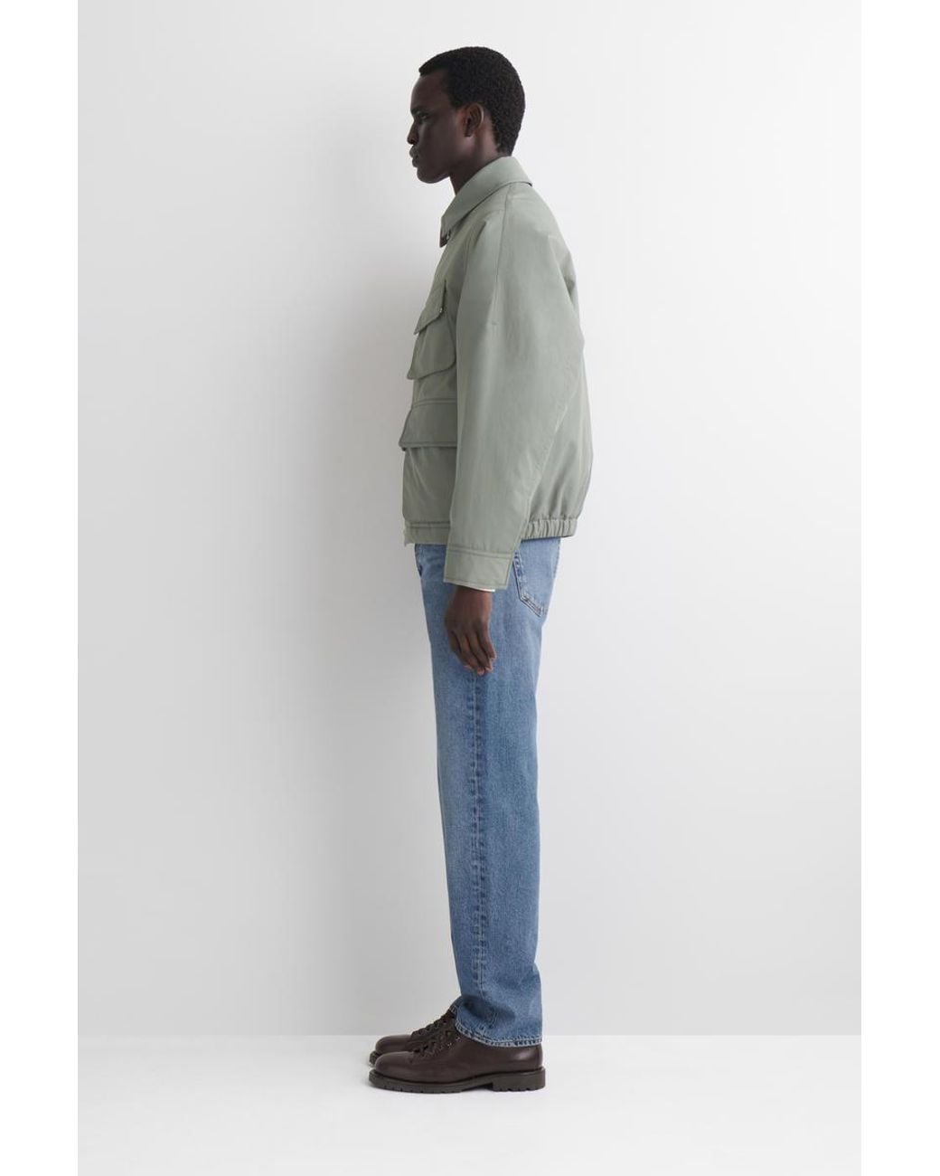 COS Green Padded Nylon Utility Jacket for men