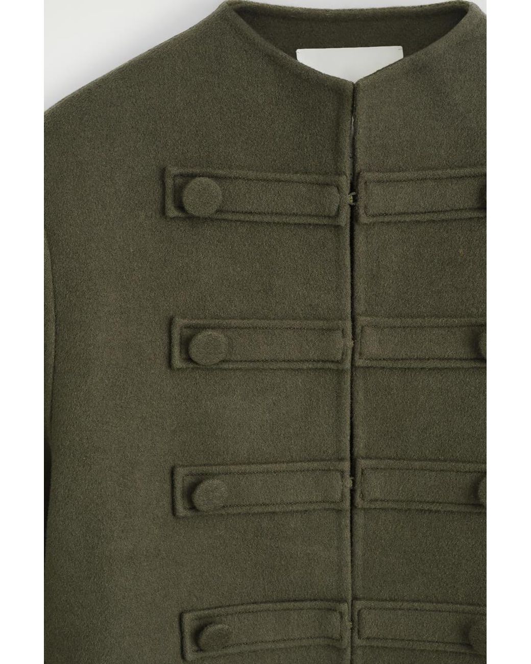 COS Green Double-Faced Wool Uniform Jacket