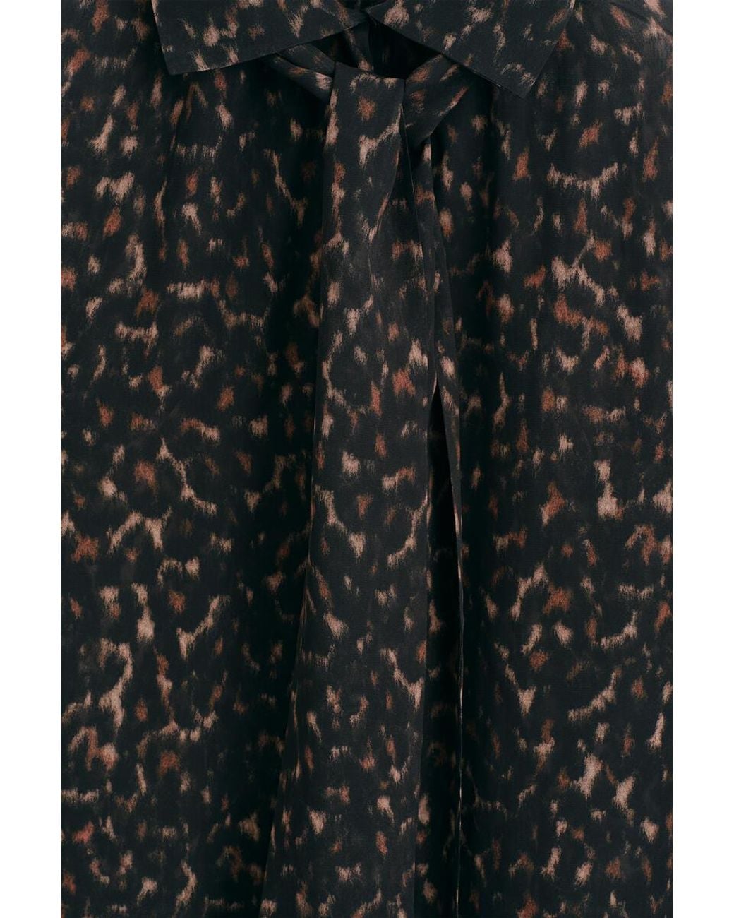 Top Fluido Con Stampa Leopardata E Sciarpa di COS in Black