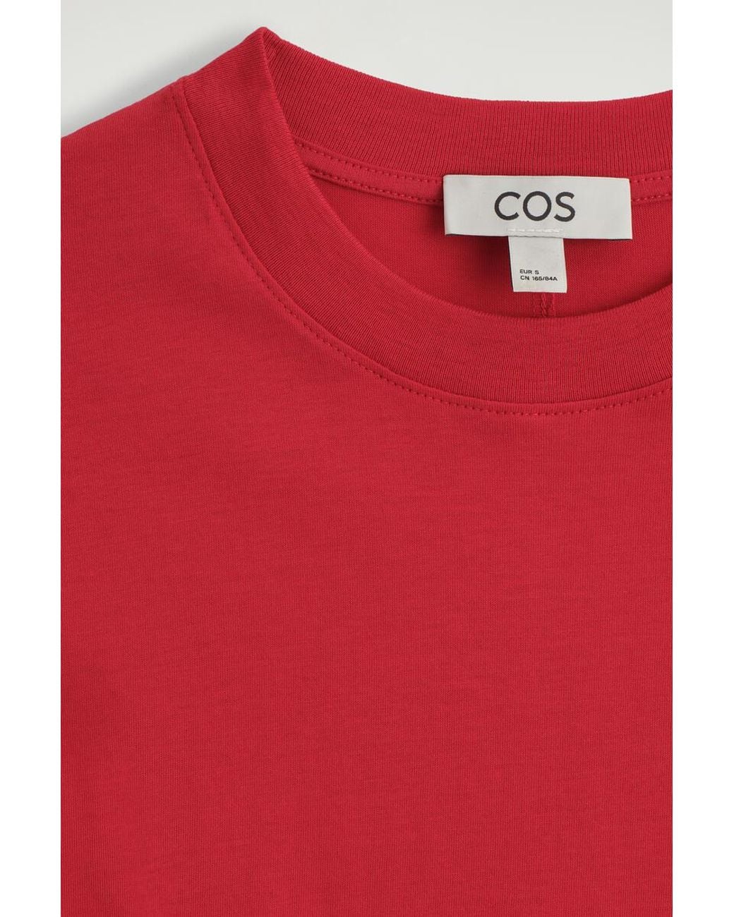 COS Red Brushed-Cotton Long-Sleeved T-Shirt
