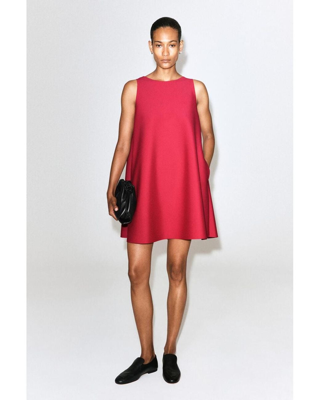 COS Red Scuba A-Line Mini Dress
