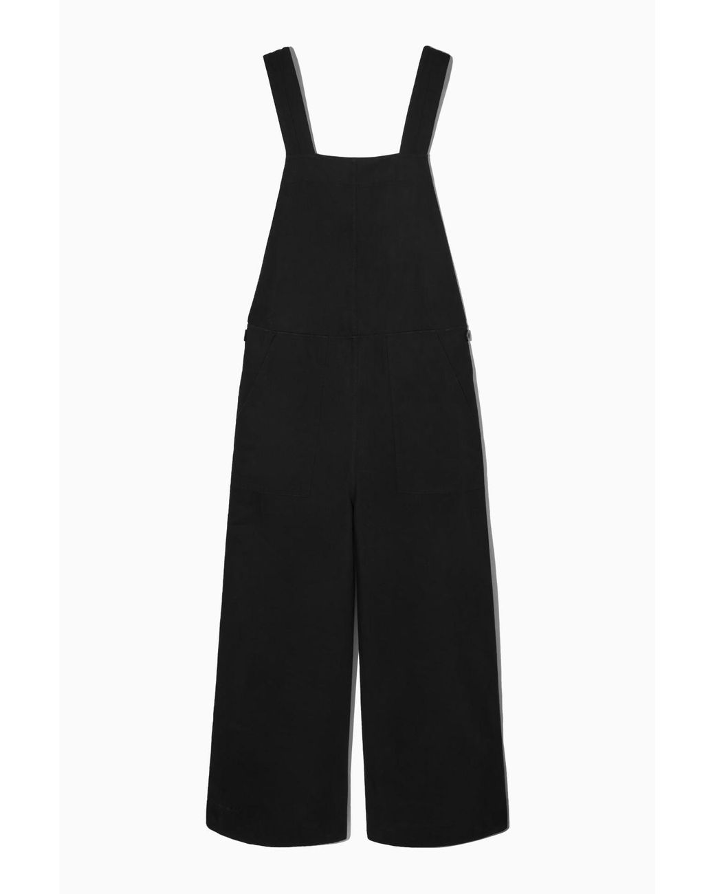 COS Wide-leg Dungarees in Black | Lyst