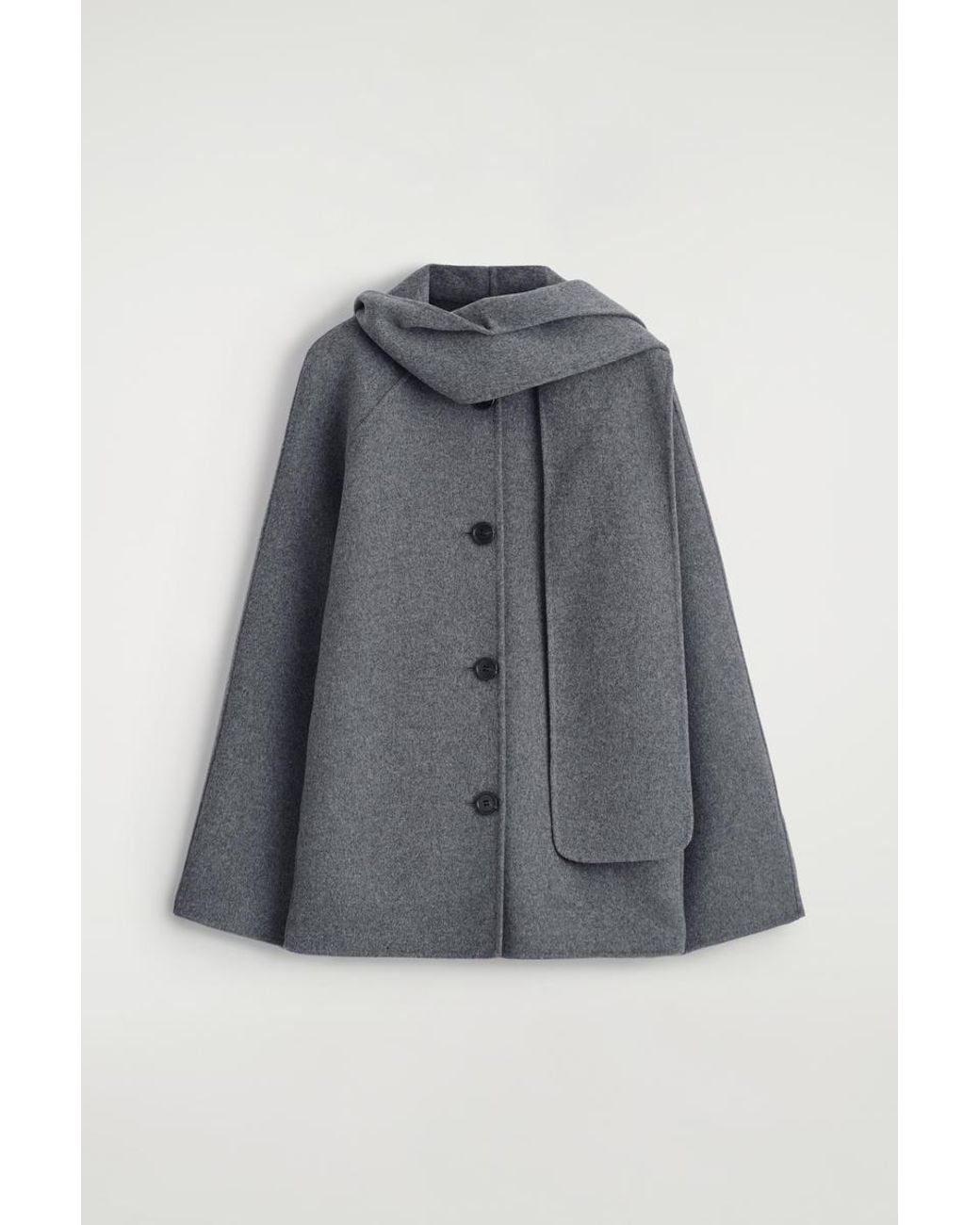 Giacca Corta Con Sciarpa di COS in Gray