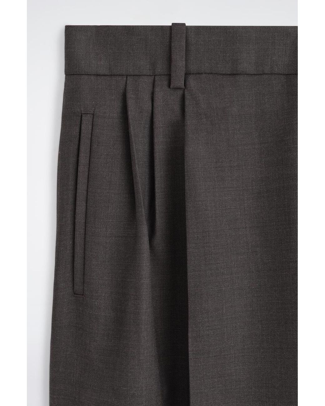 COS Gray Pleated Relaxed-Fit Wide-Leg Pants for men