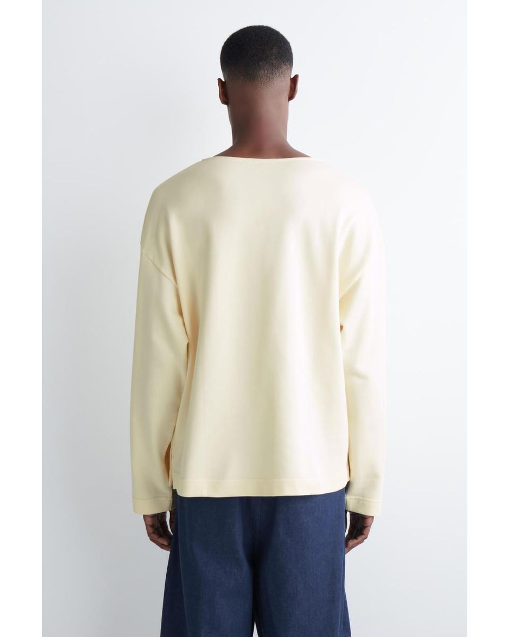 COS Natural Oversized Boat-Neck Sweatshirt for men