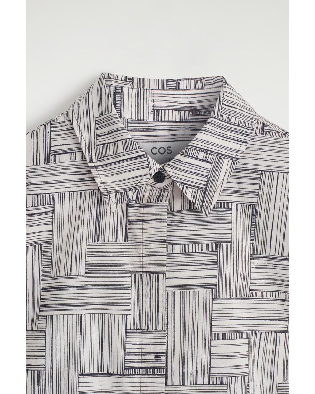 COS Blue Printed Cotton Shirt