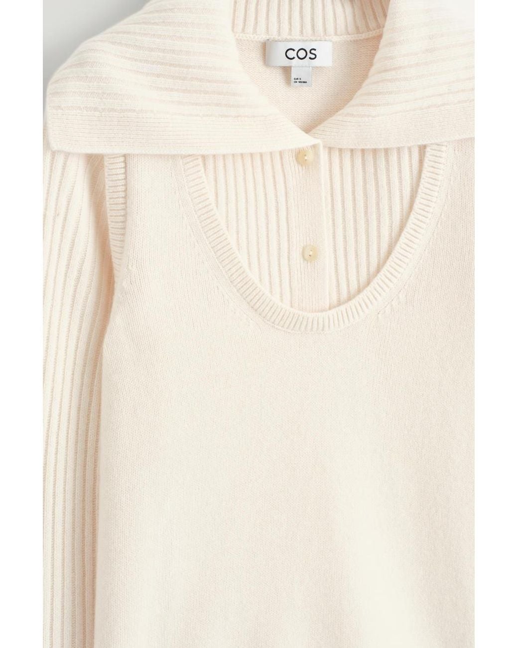 COS Natural Layered Merino Wool Jumper