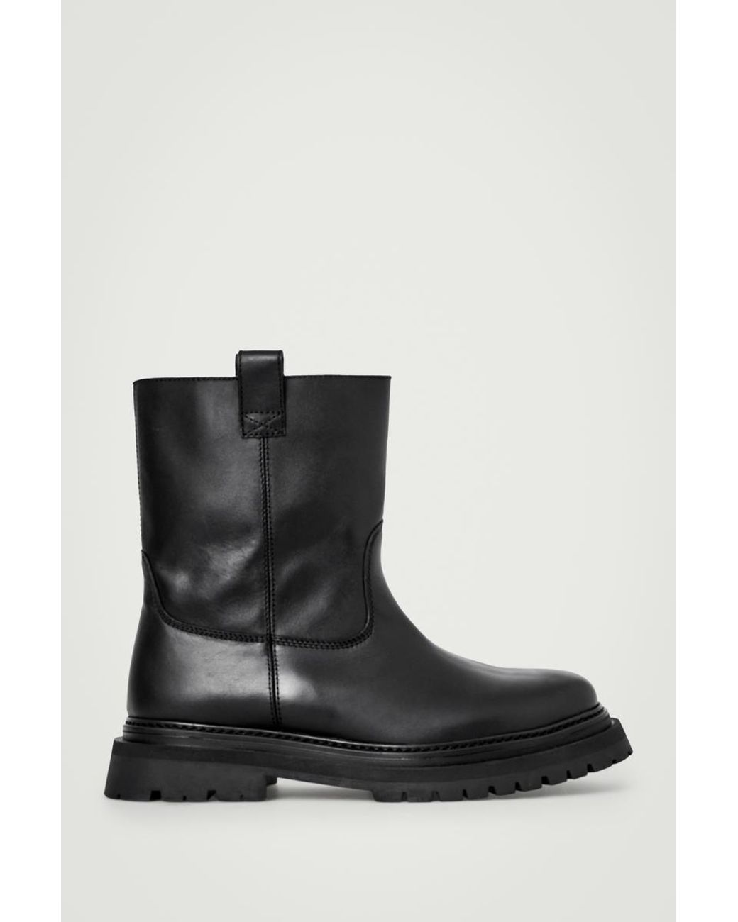 【m.l 2025.8.7】COS LEATHER BIKER BOOTS COS Leather Biker Boots | endource