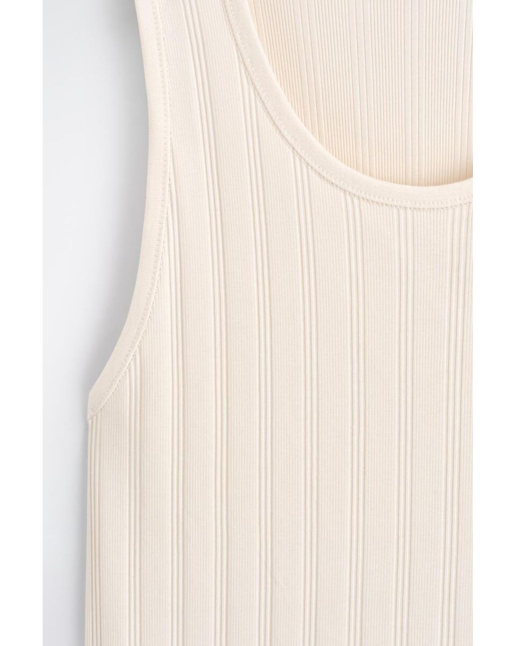COS Natural Slim-Fit Wide-Rib Cotton Tank Top for men