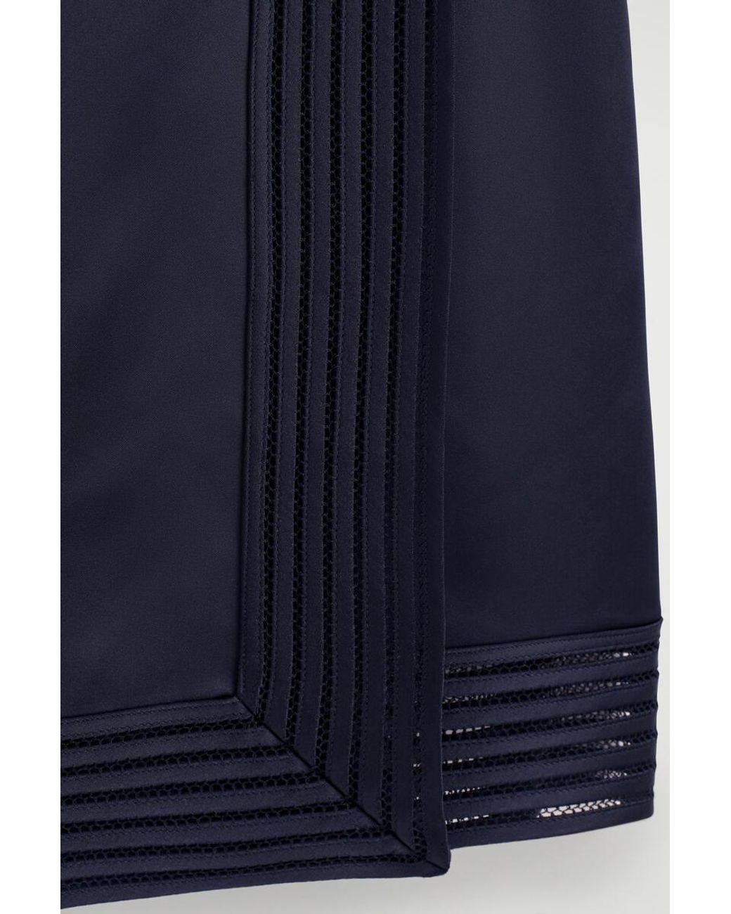 COS Blue Open-Stitch Wrap Skirt