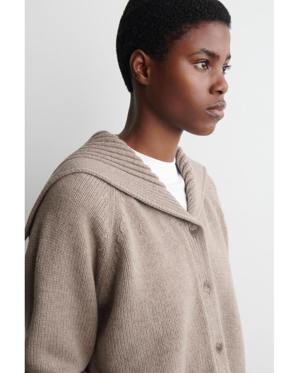 COS Collared Wool-Bouclé Cardigan ライトブルー COS Collared Wool-Bouclé Cardigan | endource