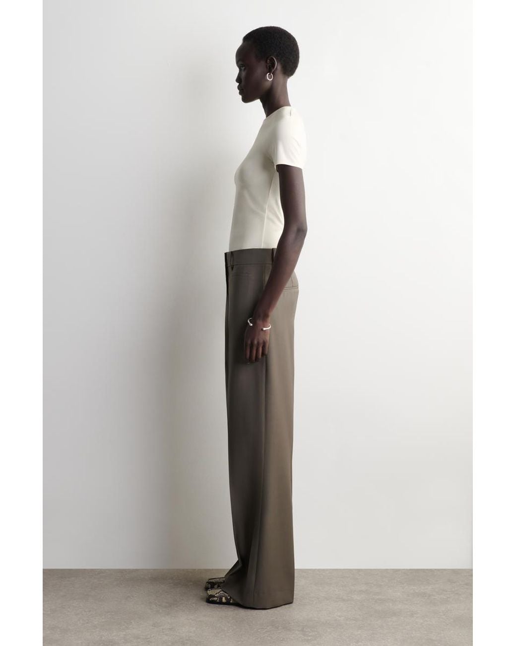 COS Natural Interlock Jersey T-Shirt