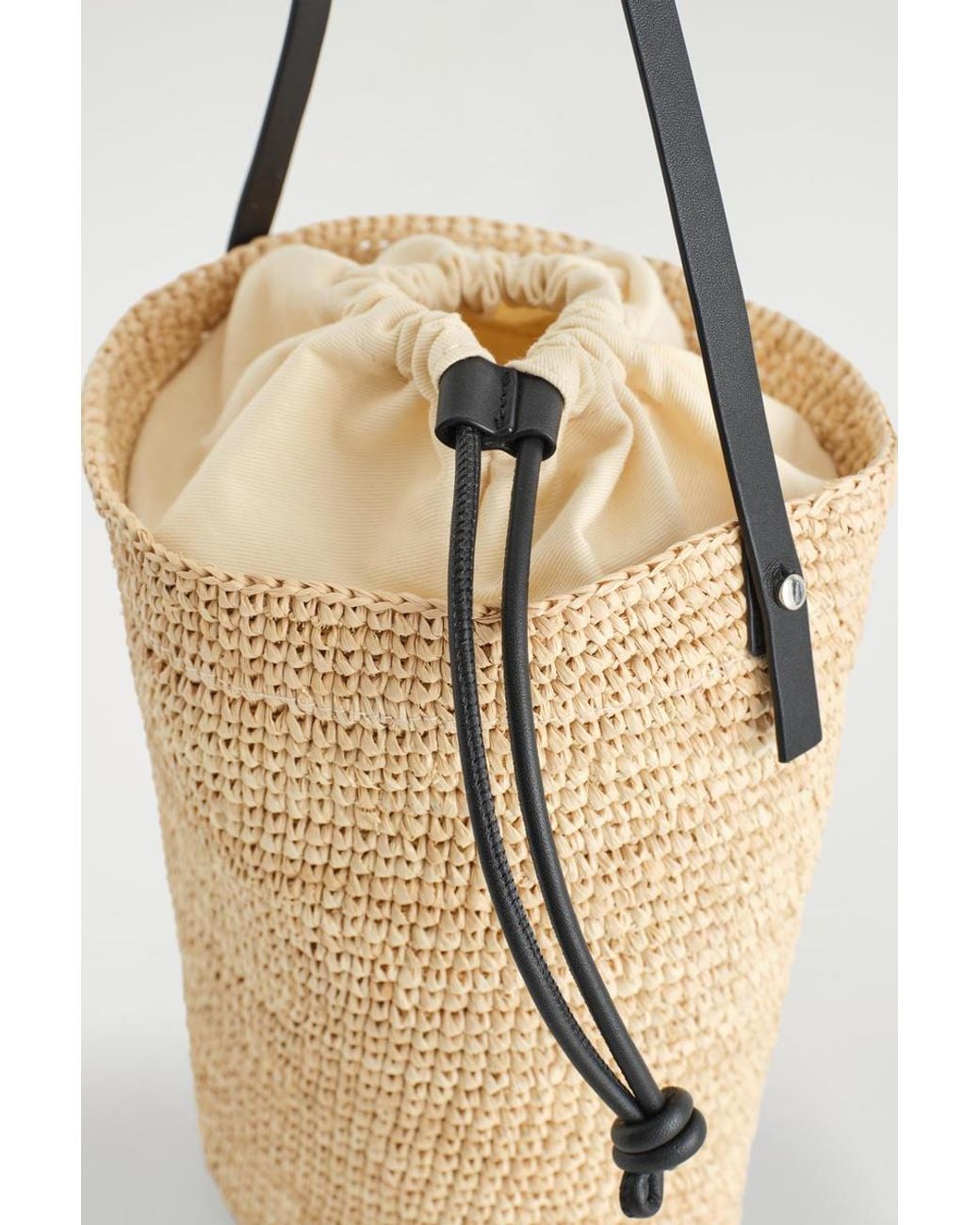 COS White Mini Bucket Bag