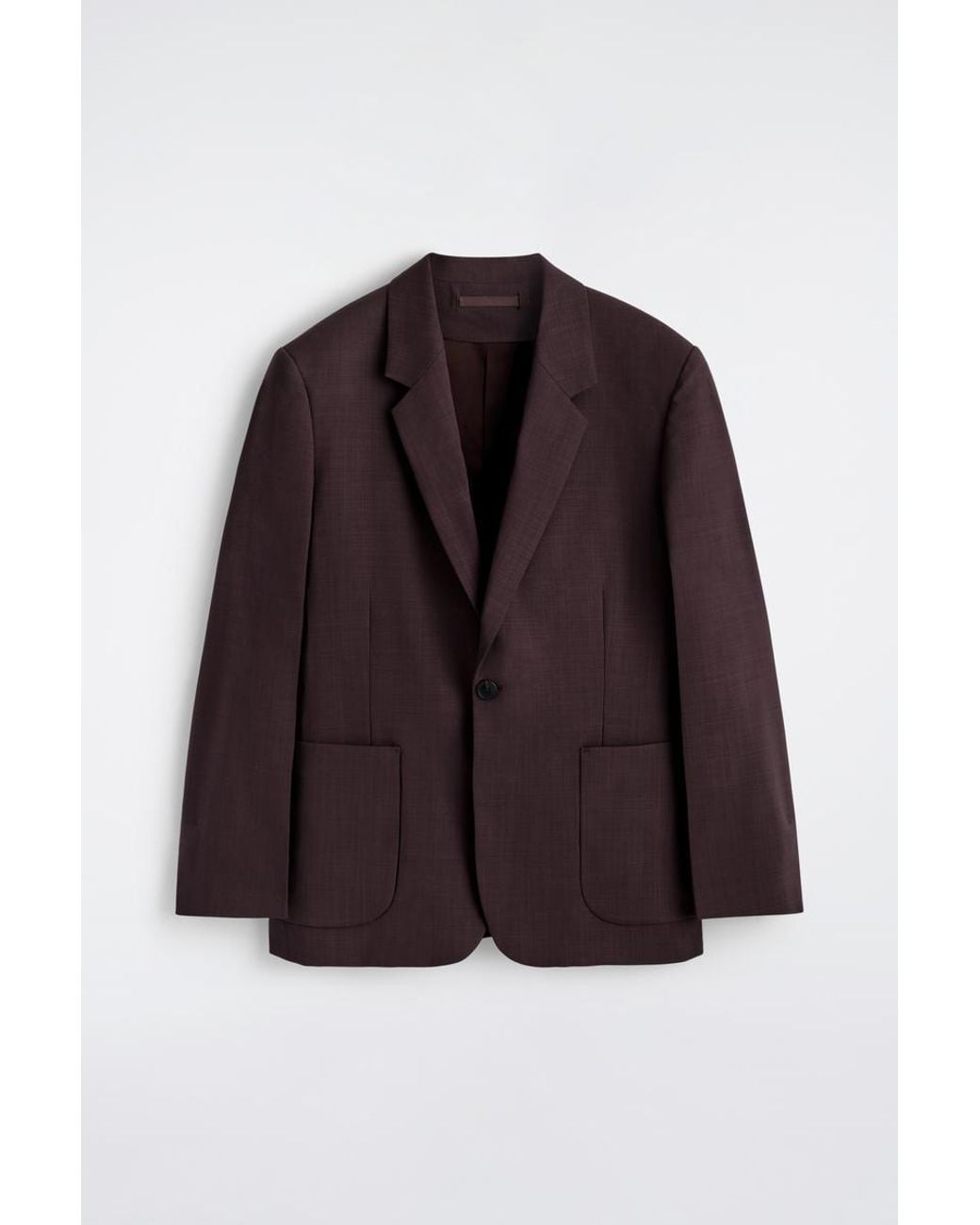 COS Brown Fluid Wool Blazer for men