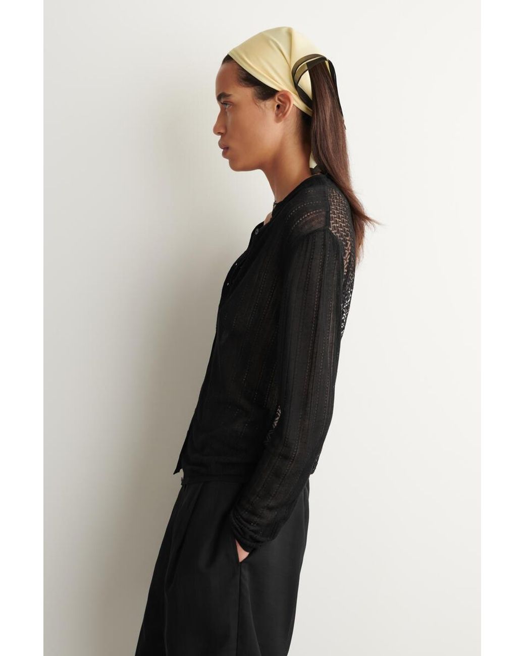 COS Natural Silk-Organza Scarf