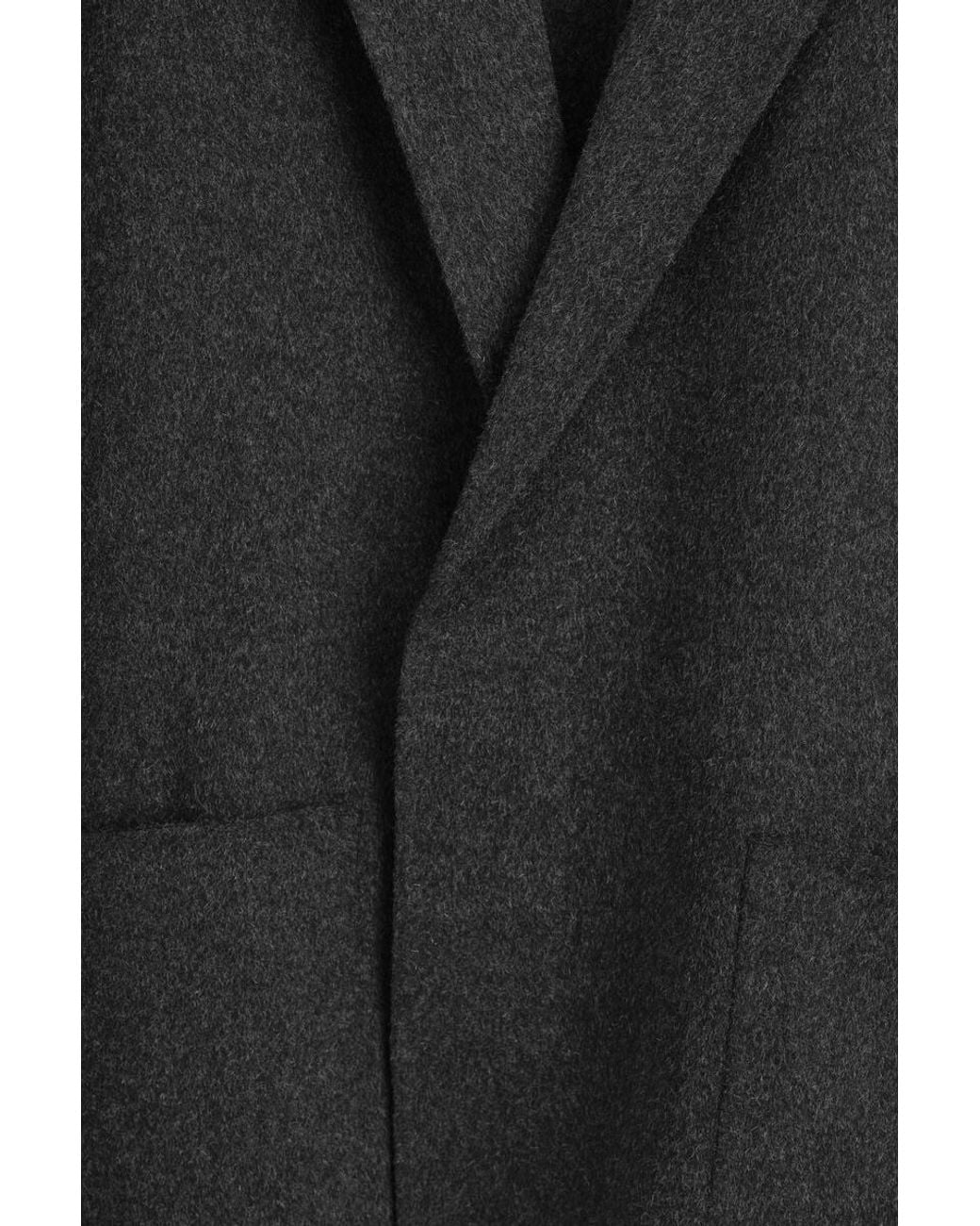 COS Black Unstructured Double-Faced Wool-Blend Blazer for men