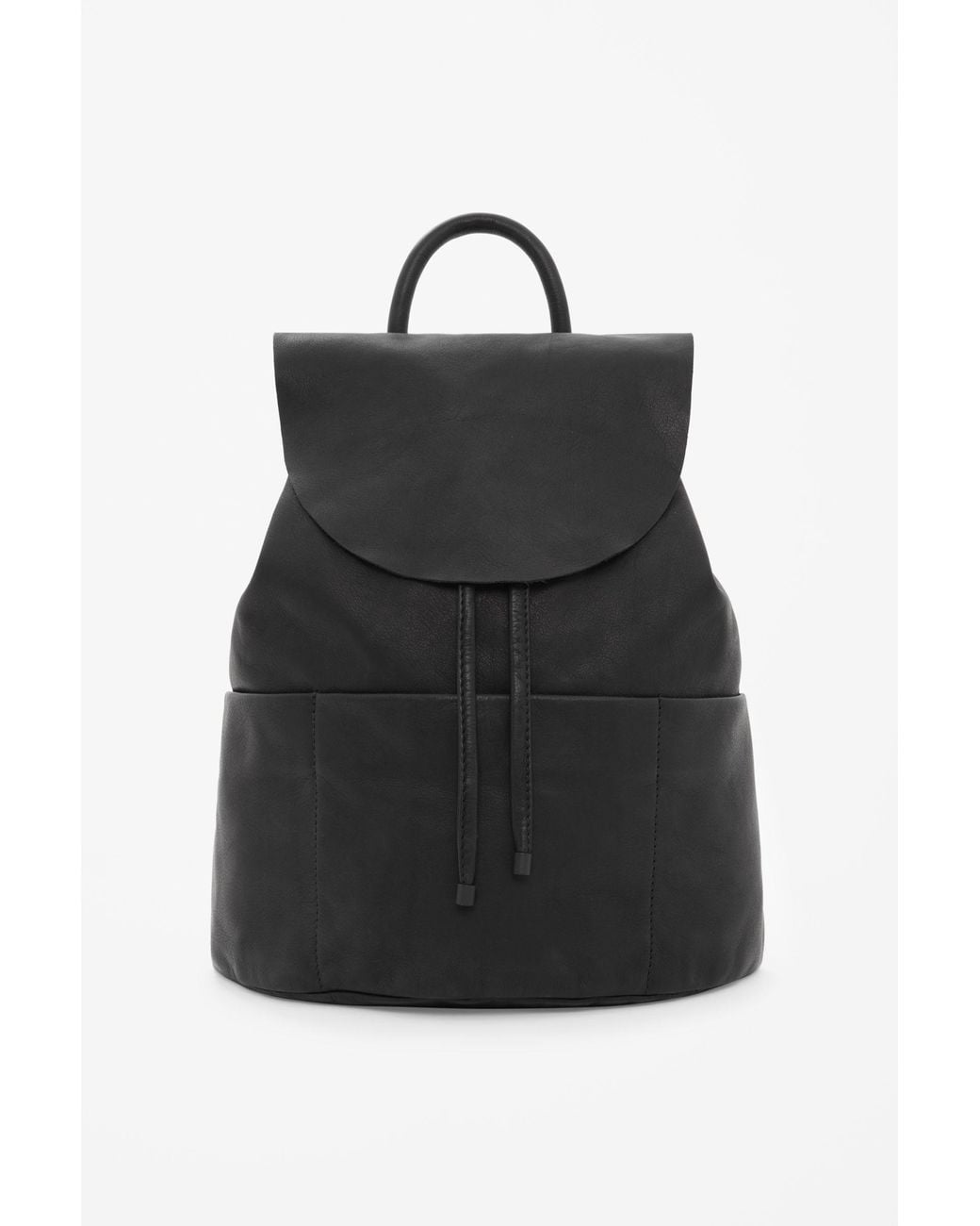 COS Unstructured Leather Backpack in Black | Lyst UK