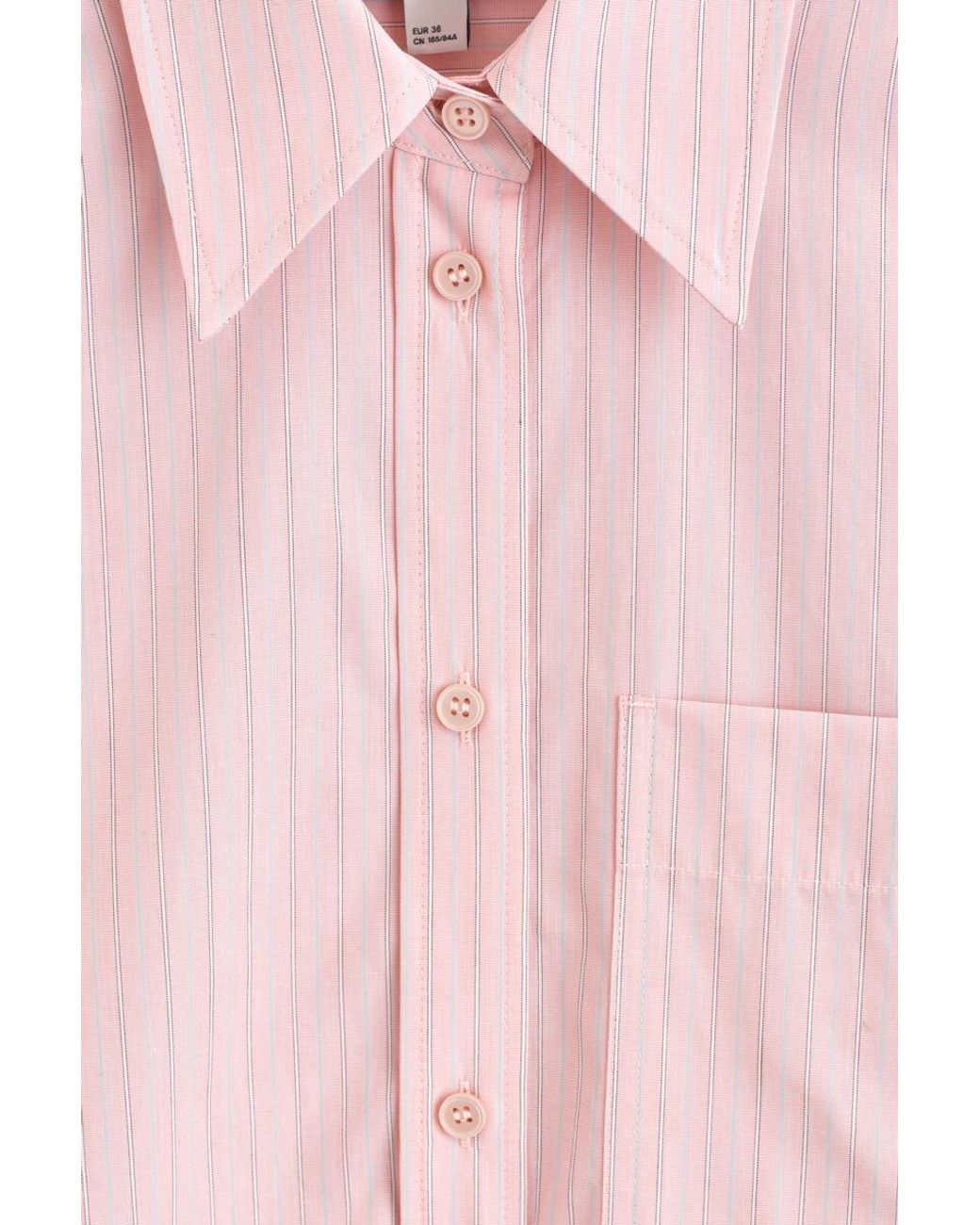 COS Pink Striped Cotton Shirt