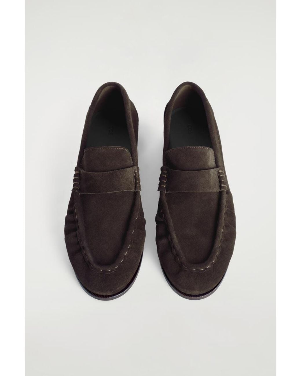 COS White Split Suede Moccasin Loafers