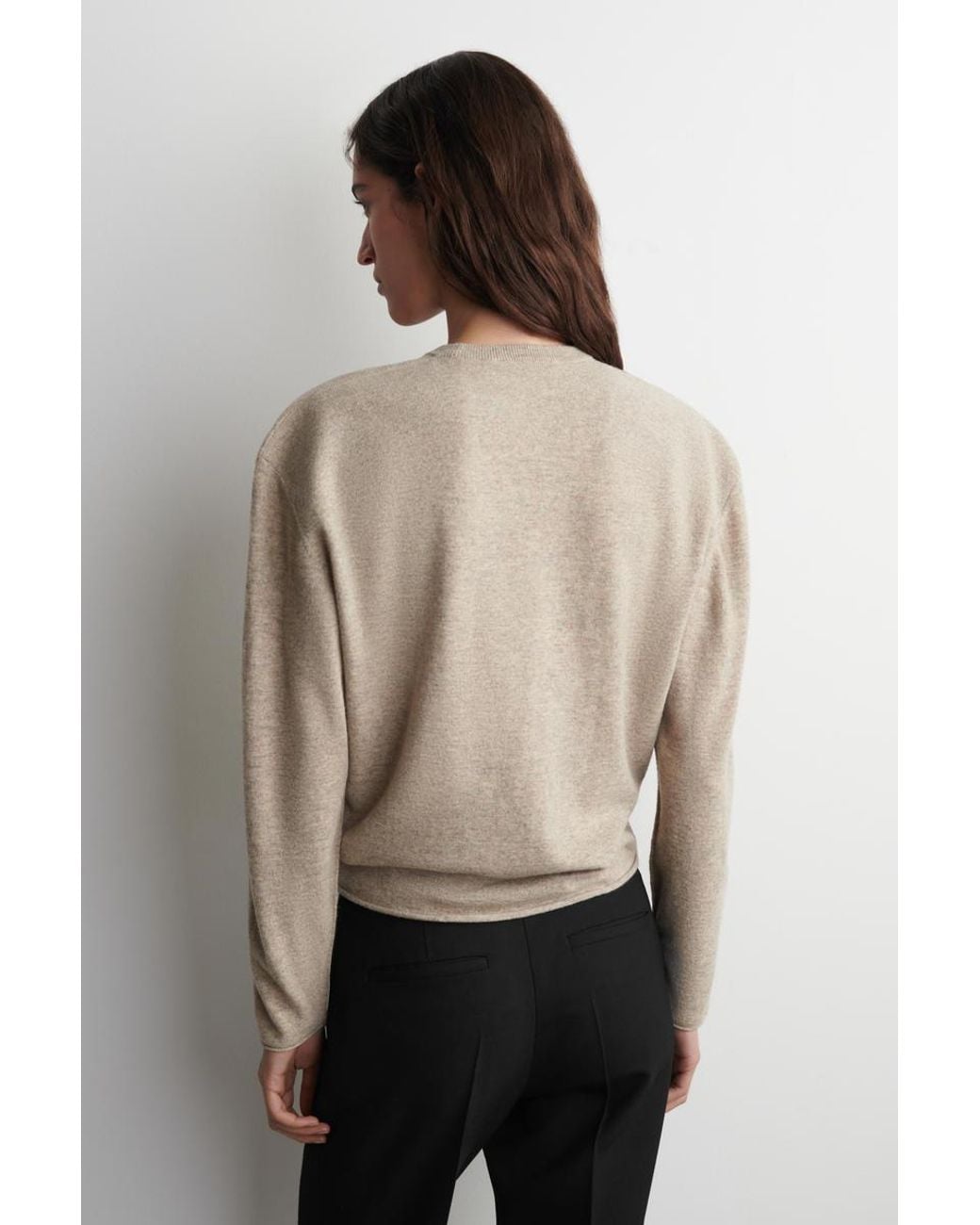 COS Natural Merino Wool Crew-Neck Jumper