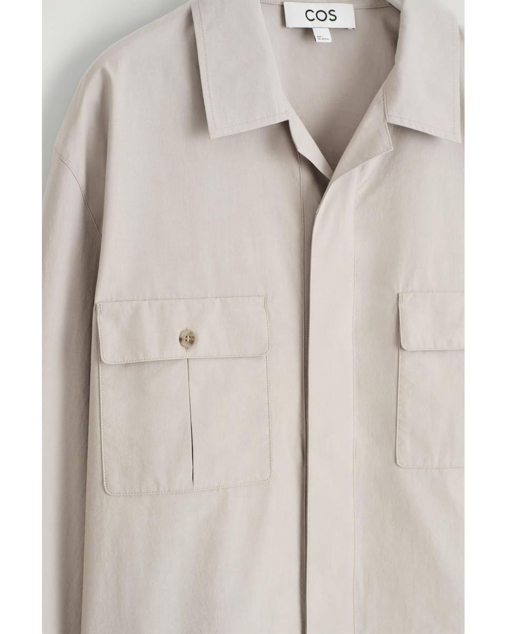 COS Natural Relaxed Cotton Shirt for men