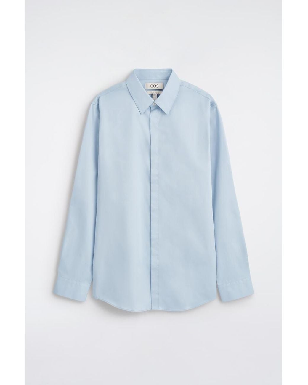 COS Blue Slim Cotton Shirt for men