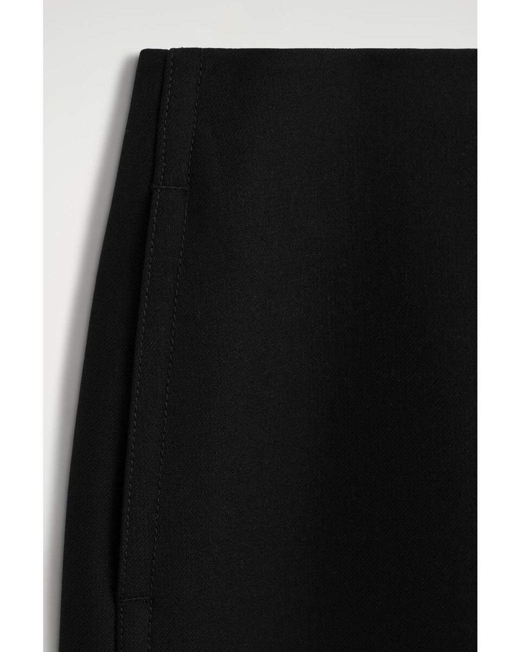 COS Black Double-Faced Barrel-Leg Pants