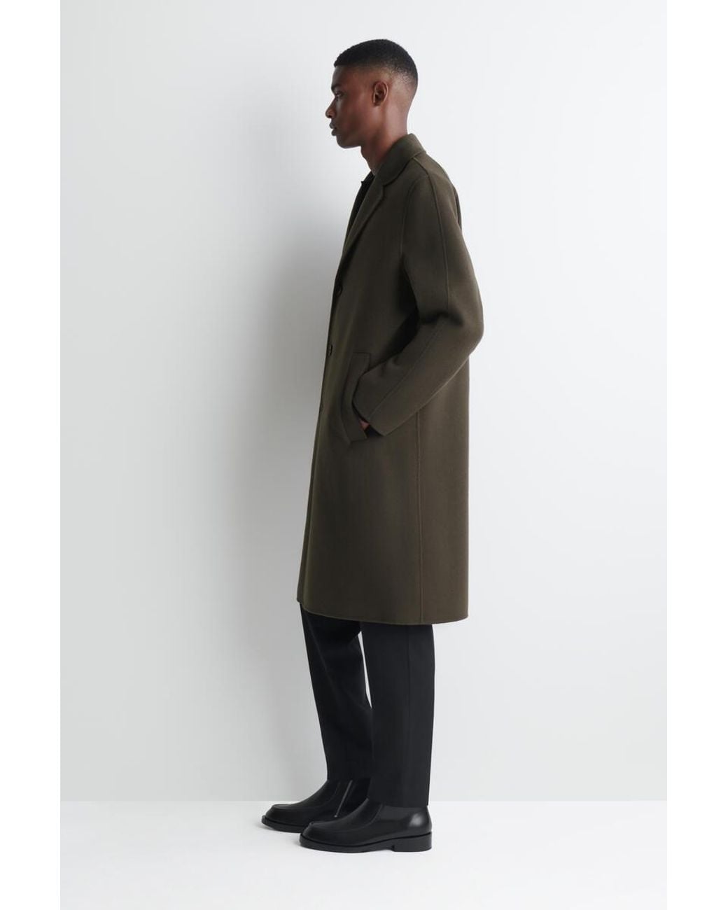 COS Brown Tailored Double-Faced Wool-Blend Coat for men