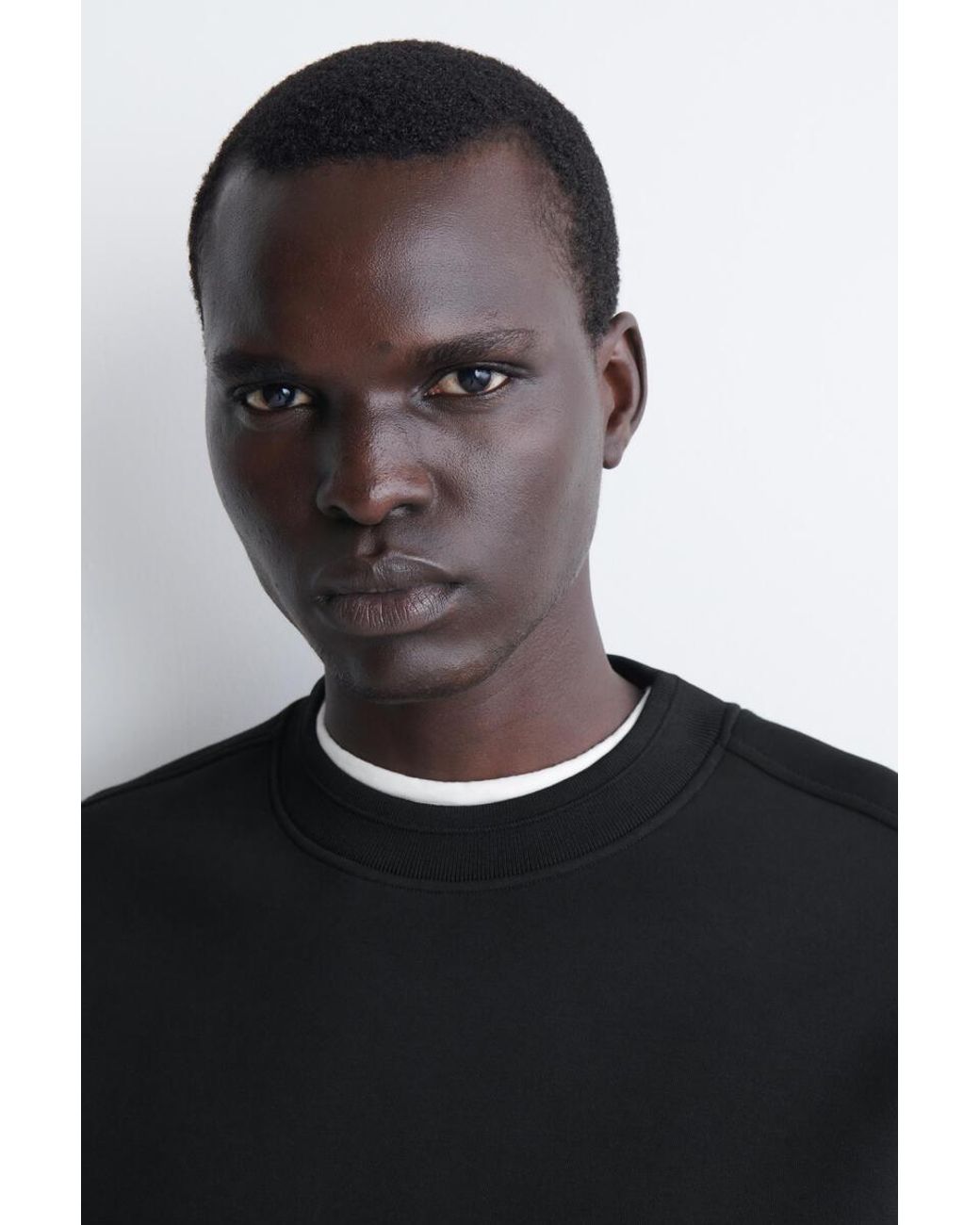 COS Black Relaxed Scuba Sweatshirt for men