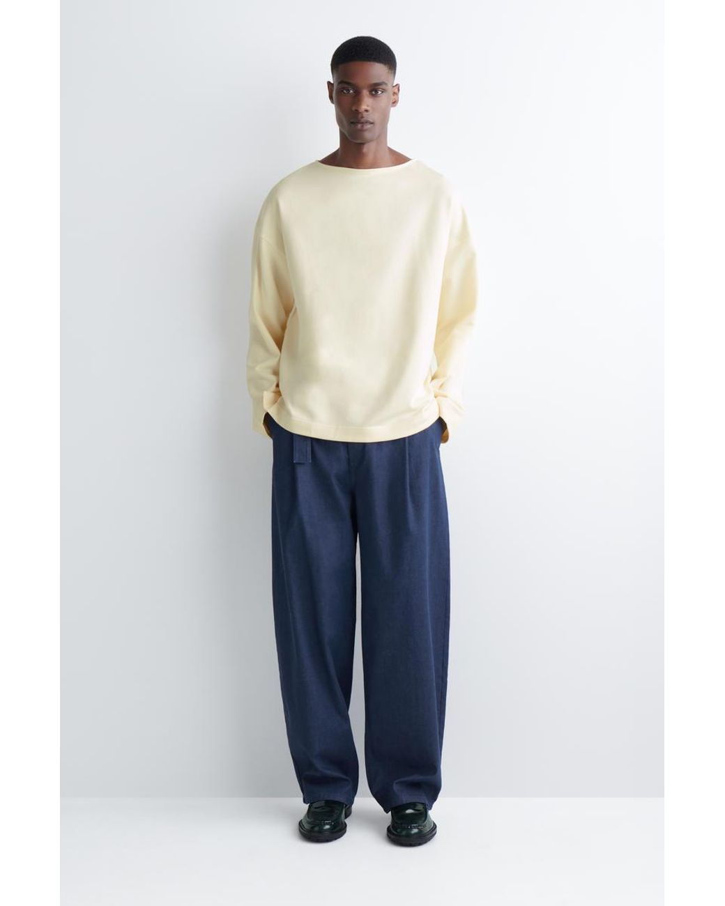 COS Natural Oversized Boat-Neck Sweatshirt for men