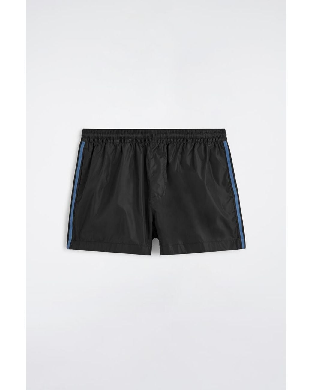 COS Black Stripe-Detail Swim Shorts for men