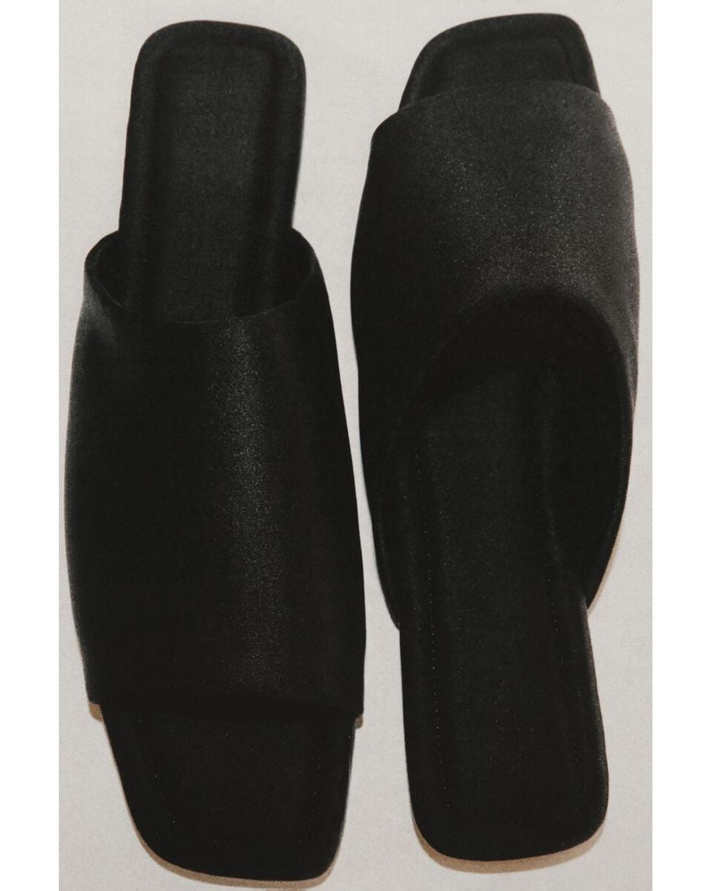COS Black Scuba Square-Toe Mules