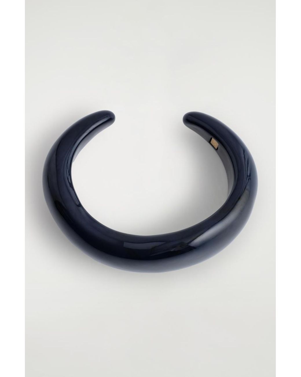 COS Blue Chunky Curved Bangle