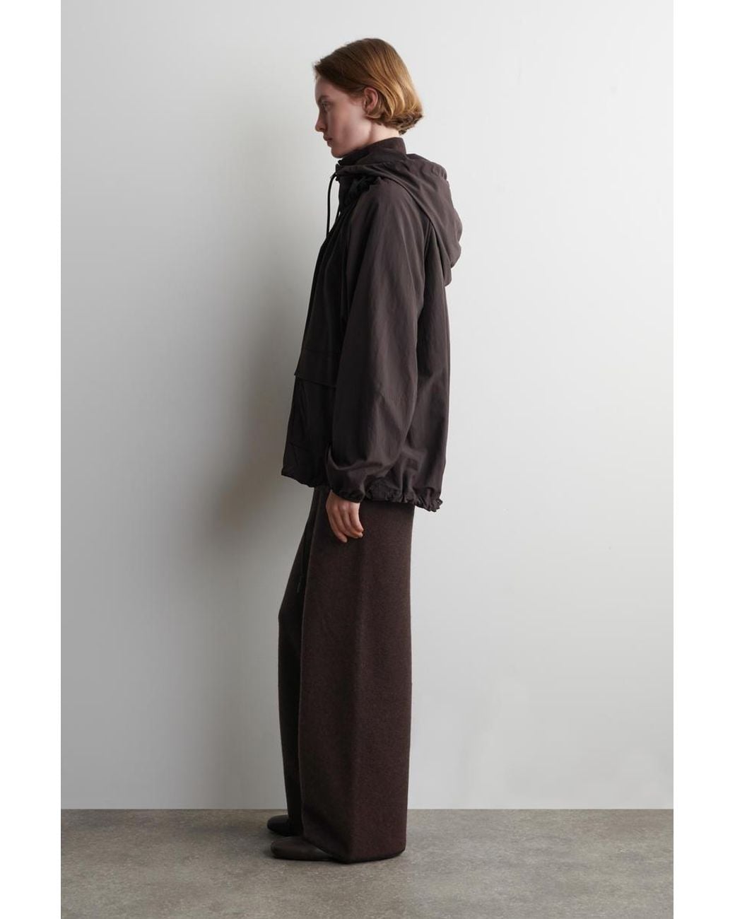 COS Black Technical Hooded Parka Jacket