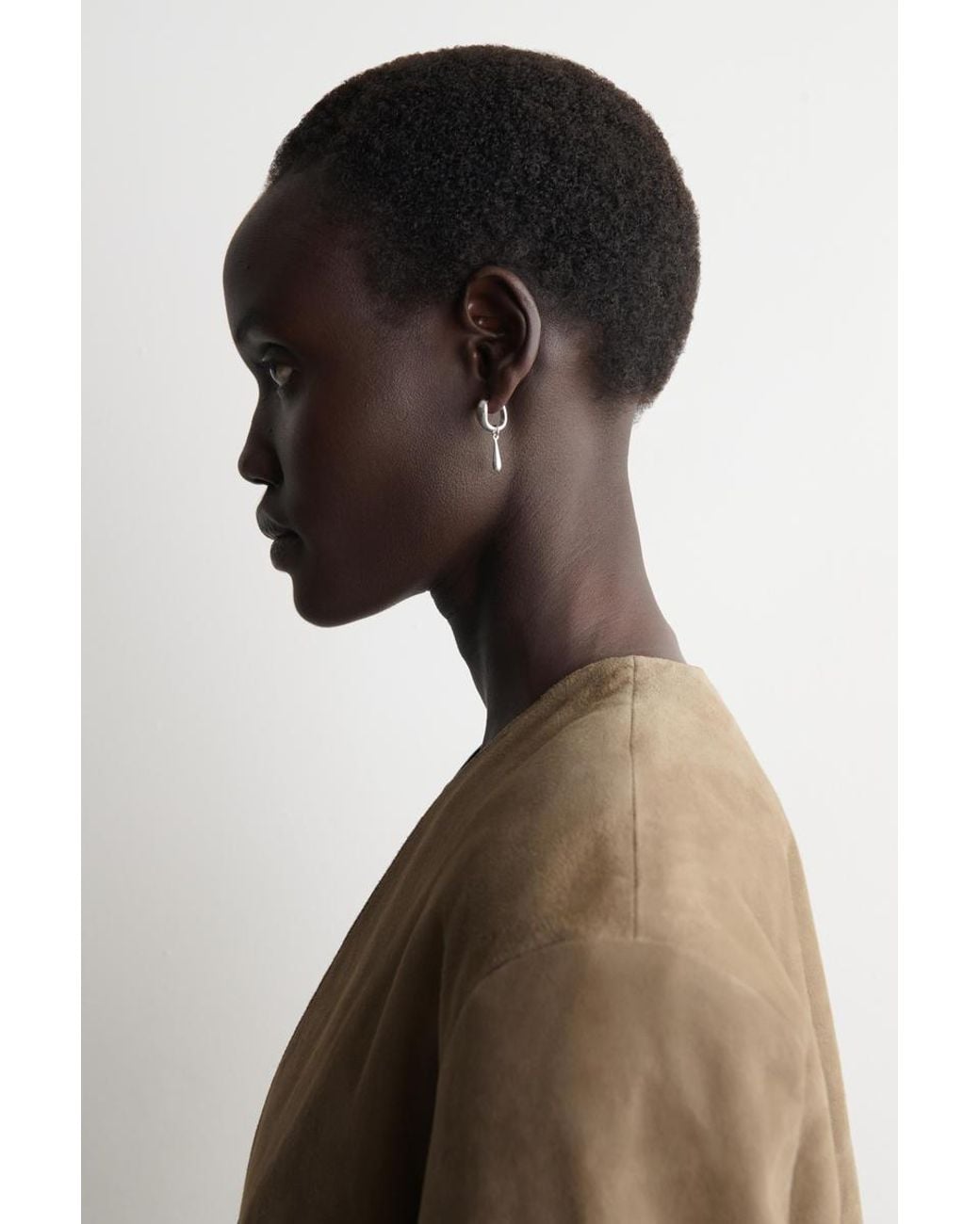 COS Multicolor Mismatched Teardrop Hoop Earrings