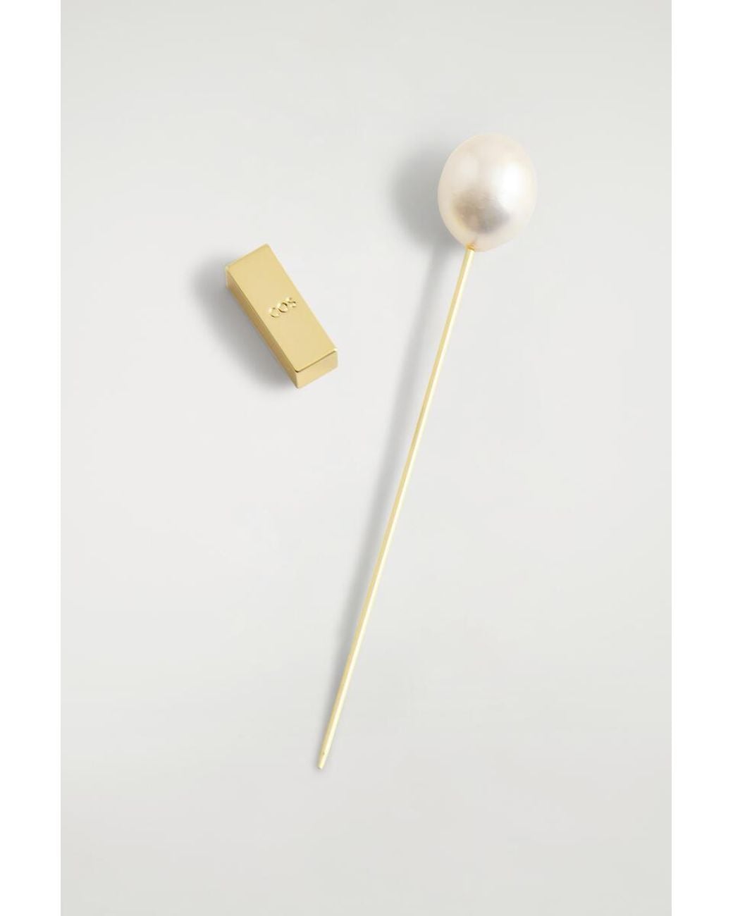 COS Metallic Freshwater Pearl Brooch
